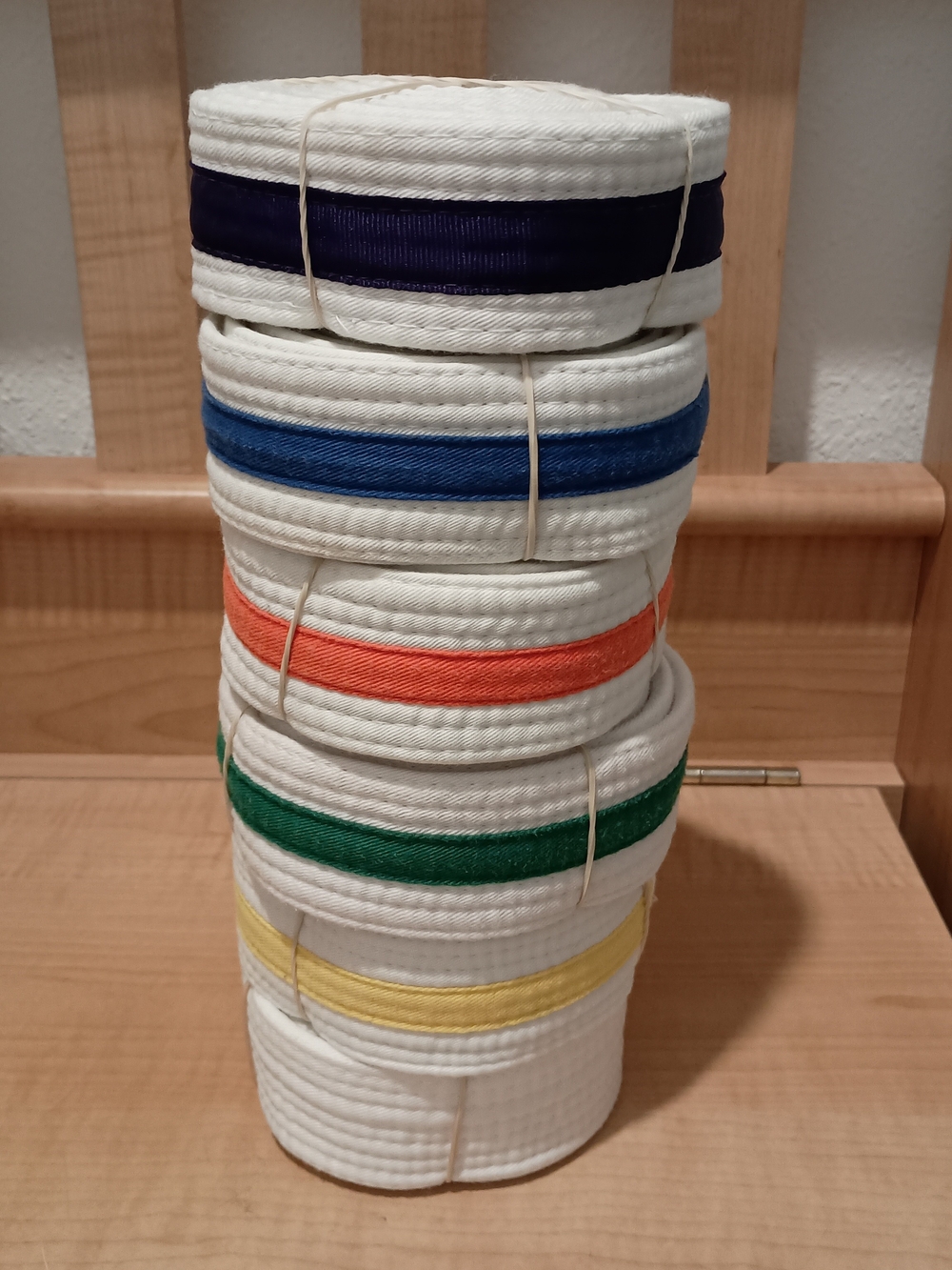 Lot Of 6 Pre Owned Karate Belts Size 0 Martial Belts 140 cm Or 55 Inches